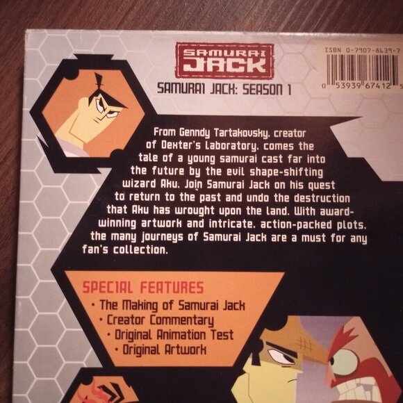 Samurai Jack: Season 1 (2004, 2-Disc DVD Set) Used and Working Cartoon Network - Picture 5 of 14